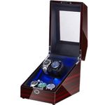 Fashion, accesorii si bijuterii - Barbati - Bijuterii barbati - Ceasuri barbati - Cutie intors ceasuri automatice iUni Watch Winder 2 + 3 spatii depozitare, 5 Programe, Mahon - Infinity.ro