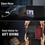 Fashion, accesorii si bijuterii - Barbati - Bijuterii barbati - Ceasuri barbati - Cutie intors ceasuri iUni, Watch Winder 2 + 3 Compartimente accesorii, Piele ecologica, Negru-Rosu - Infinity.ro