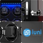 Fashion, accesorii si bijuterii - Barbati - Bijuterii barbati - Ceasuri barbati - Cutie intors ceasuri automatice iUni, Luxury Watch Winder 12 Mahon-Negru - Infinity.ro