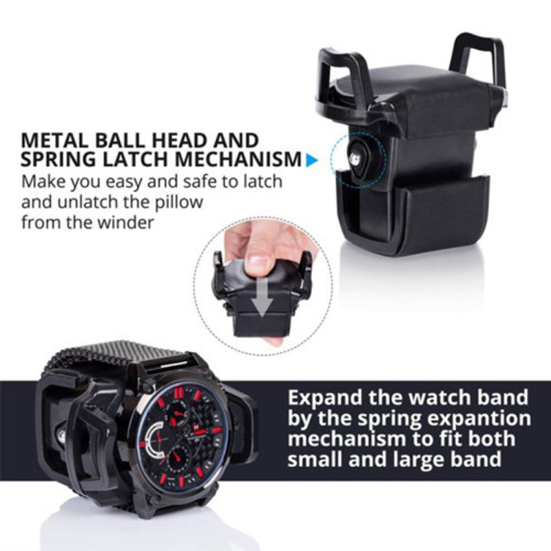 Fashion, accesorii si bijuterii - Barbati - Bijuterii barbati - Ceasuri barbati - Cutie intors ceasuri automatice iUni, Luxury Watch Winder 12 Mahon-Negru - Infinity.ro