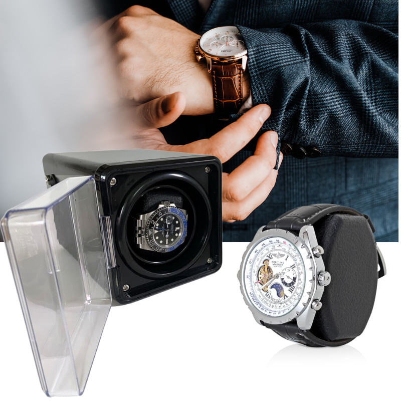 Fashion, accesorii si bijuterii - Barbati - Bijuterii barbati - Ceasuri barbati - Cutie intors ceas automatic iUni, Watch Winder, 1 program - Infinity.ro