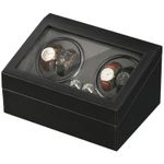 Fashion, accesorii si bijuterii - Barbati - Bijuterii barbati - Ceasuri barbati - Cutie intors ceasuri iUni, 4 Programe, Watch Winder 4 + 6 spatii depozitare, Piele ecologica, Black - Infinity.ro