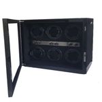 Fashion, accesorii si bijuterii - Barbati - Bijuterii barbati - Ceasuri barbati - Cutie intors ceasuri automatice iUni, Luxury Watch Winder 6 Negru - Infinity.ro