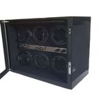 Fashion, accesorii si bijuterii - Barbati - Bijuterii barbati - Ceasuri barbati - Cutie intors ceasuri automatice iUni, Luxury Watch Winder 6 Negru - Infinity.ro