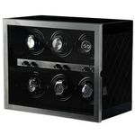Fashion, accesorii si bijuterii - Barbati - Bijuterii barbati - Ceasuri barbati - Cutie intors ceasuri automatice iUni, Luxury Watch Winder 6 Negru - Infinity.ro