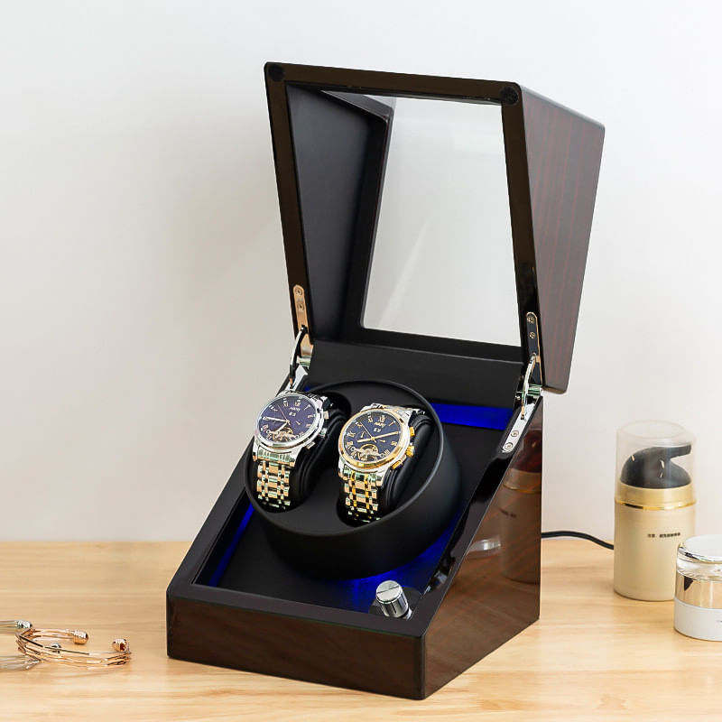 Fashion, accesorii si bijuterii - Barbati - Bijuterii barbati - Ceasuri barbati - Cutie intors ceasuri iUni, 4 programe, Watch Winder 2, Mahon-Black - Infinity.ro