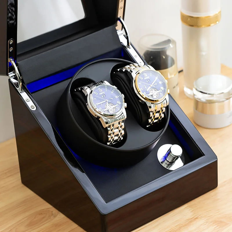 Fashion, accesorii si bijuterii - Barbati - Bijuterii barbati - Ceasuri barbati - Cutie intors ceasuri iUni, 4 programe, Watch Winder 2, Mahon-Black - Infinity.ro