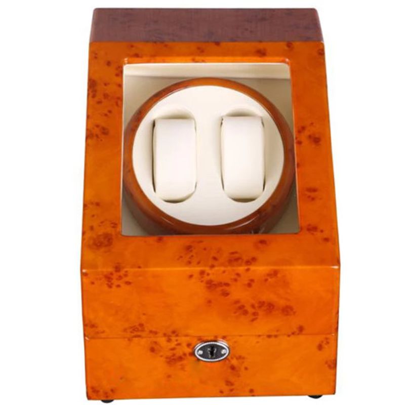 Fashion, accesorii si bijuterii - Barbati - Bijuterii barbati - Ceasuri barbati - Cutie intors ceasuri automatice iUni, Watch Winder 2 + 3 spatii depozitare, 5 Programe, Gold - Infinity.ro