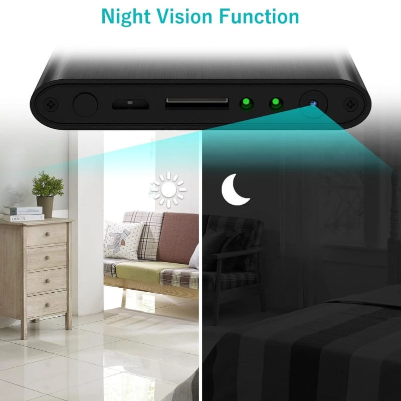 Laptop, Telefoane si Tablete - Wearables si gadgeturi - Gadgeturi - Dispozitive spionaj - Camera Spion in Baterie Externa iUni H8, Full HD, 32GB, 5000mAh, Wi-Fi, Night Vision, Detectie miscare - Infinity.ro