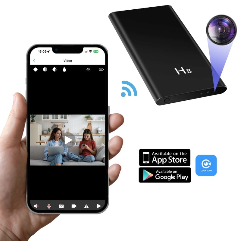 Laptop, Telefoane si Tablete - Wearables si gadgeturi - Gadgeturi - Dispozitive spionaj - Camera Spion in Baterie Externa iUni H8, Full HD, 32GB, 5000mAh, Wi-Fi, Night Vision, Detectie miscare - Infinity.ro
