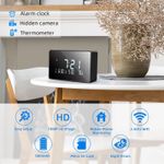 Laptop, Telefoane si Tablete - Wearables si gadgeturi - Gadgeturi - Dispozitive spionaj - Ceas de birou cu Camera Spion iUni IP61, Full HD, 8GB, Wi-Fi, Night Vision, Termometru interior - Infinity.ro