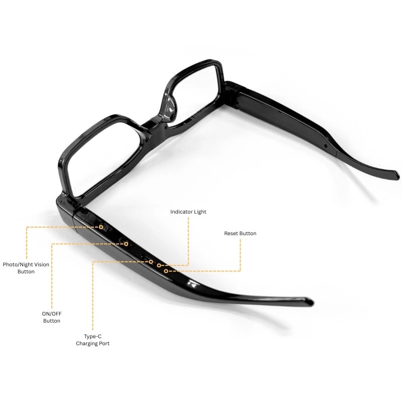 Laptop, Telefoane si Tablete - Wearables si gadgeturi - Gadgeturi - Dispozitive spionaj - Ochelari Spion cu Camera iUni G7, Full HD, Night Vision, Suport Card MicroSD - Infinity.ro