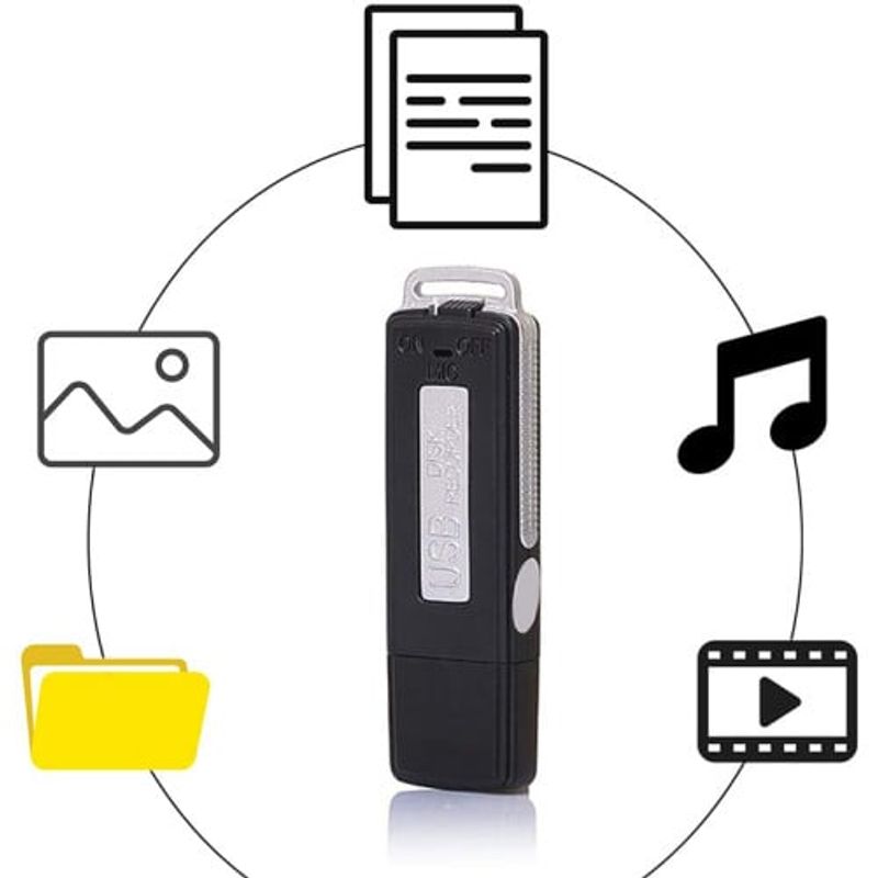 Laptop, Telefoane si Tablete - Wearables si gadgeturi - Gadgeturi - Dispozitive spionaj - Stick USB Spion Reportofon iUni STK98, 8GB, Activare vocala - Infinity.ro