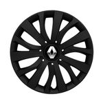 Auto si Moto - Anvelope si jante - Accesorii roti - Capace roti - Set 4 capace roti potrivite jantelor de 16 inch (R16) compatibile RENAULT, Model - 432 Black Edition - Infinity.ro