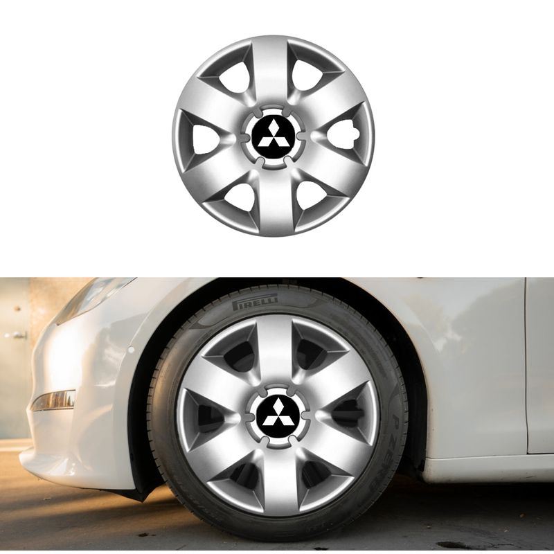 Auto si Moto - Anvelope si jante - Accesorii roti - Capace roti - Set 4 capace roti potrivite jantelor de 15 inchi (R15) compatibile Mitsubishi Asx,Colt,Carisma,Lancer,Eclipse,Model-310 - Infinity.ro