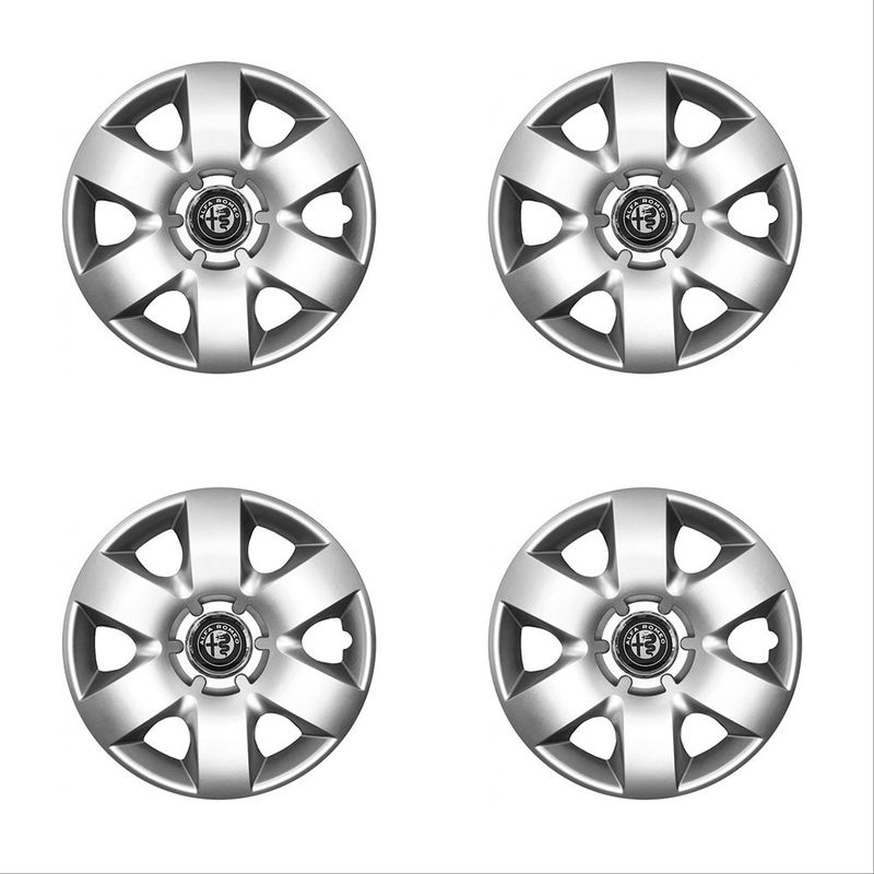 Auto si Moto - Anvelope si jante - Accesorii roti - Capace roti - Set 4 capace roti potrivite jantelor de 15 inchi (R15) compatibile ALFA ROMEO 147,156,159,166,GT,Brera,Model-310 - Infinity.ro