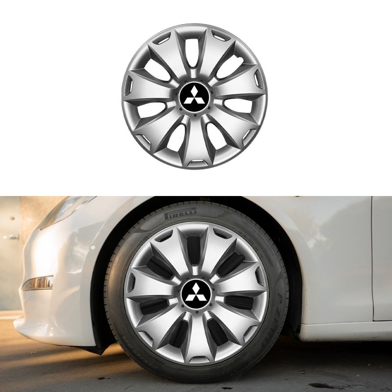 Auto si Moto - Anvelope si jante - Accesorii roti - Capace roti - Set 4 capace roti potrivite jantelor de 15 inchi (R15) compatibile Mitsubishi Asx,Colt,Carisma,Lancer,Eclipse,Model-335 - Infinity.ro