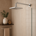 Casa si Gradina - Sanitare - Cazi si cabine de dus - Coloane si seturi de dus - Brat de dus Remer Rubinetterie Wellness 34340, 40 cm, suport perete, G 1/2", cromat, rezistent la calcar, alama - Infinity.ro