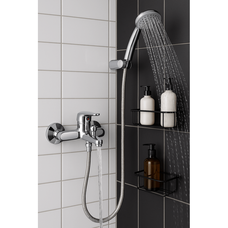 Casa si Gradina - Sanitare - Lavoar baie si accesorii - Baterii sanitare - Baterie cada si dus La Brocca SIENA P100C305, Monocomanda, Economie de apa, alama , Finisaj crom - Infinity.ro