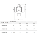 Casa si Gradina - Sanitare - Instalatii hidro - Fitinguri - Supapa de protectie anti-inghet Giacomini R148HPY005, pompe de caldura monobloc, filet 1” filet exterior - Infinity.ro