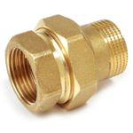 Casa si Gradina - Sanitare - Instalatii hidro - Fitinguri - Racord olandez drept Giacomini R18SPY007, alama, filet interior-exterior 1 1/2”, racord 3 piese - Infinity.ro