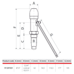 Casa si Gradina - Sanitare - Instalatii hidro - Fitinguri - Regulator de tiraj Giacomini R158Y001, pentru cazane pe combustibil solid, conexiune 3/4” filet exterior, 30-100°C - Infinity.ro