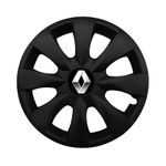 Auto si Moto - Anvelope si jante - Accesorii roti - Capace roti - Set 4 capace roti potrivite jantelor de 15 inchi (R15) compatibile RENAULT, Model - 316 Black Edition - Infinity.ro