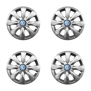 Set 4 capace roti potrivite jantelor de 15 inchi (R15) compatibile VW Volkswagen, Model - 316, Sigla Albastra