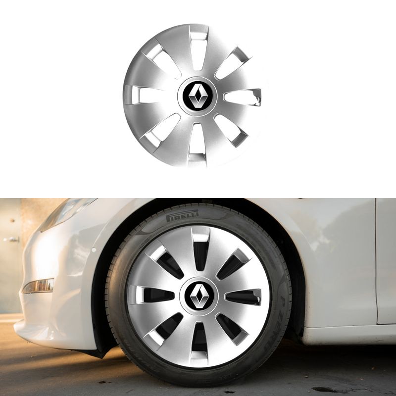 Auto si Moto - Anvelope si jante - Accesorii roti - Capace roti - Set 4 capace roti potrivite jantelor de 16 inchi (R16) compatibile gama RENAULT model - 423 - Infinity.ro