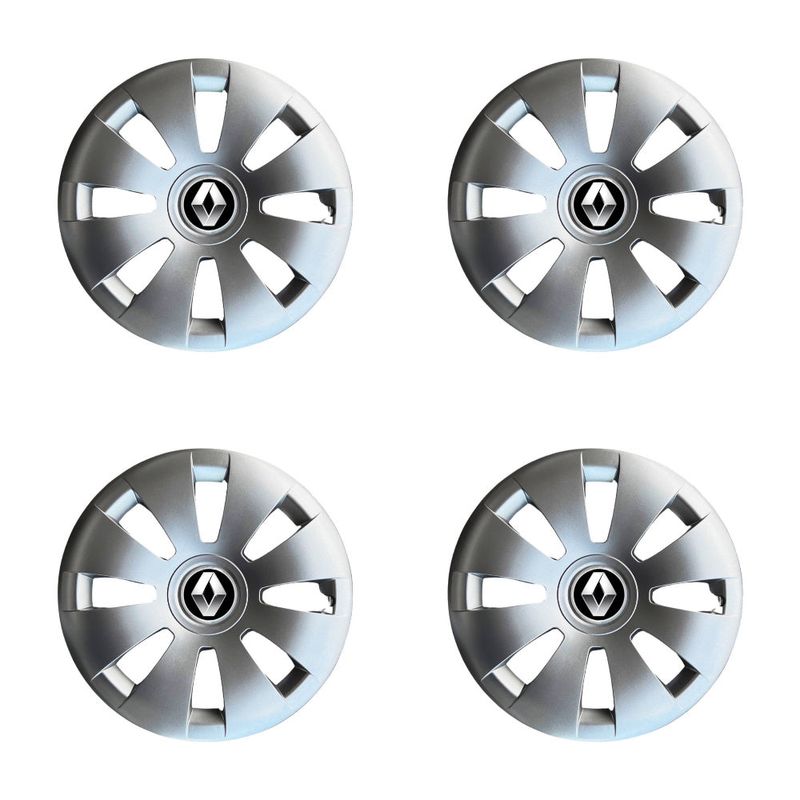 Auto si Moto - Anvelope si jante - Accesorii roti - Capace roti - Set 4 capace roti potrivite jantelor de 16 inchi (R16) compatibile gama RENAULT model - 423 - Infinity.ro