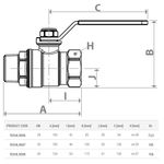 Casa si Gradina - Sanitare - Instalatii hidro - Robineti - Robinet cu bila Giacomini R254LX045, alama cromata, 1” filet interior x 1” filet exterior - Infinity.ro