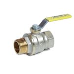 Casa si Gradina - Sanitare - Instalatii hidro - Robineti - Robinet cu bila Giacomini R734LGAX007, 1 1/2” filet interior-exterior, alama nichelata, gaz, PN 5 bar - Infinity.ro