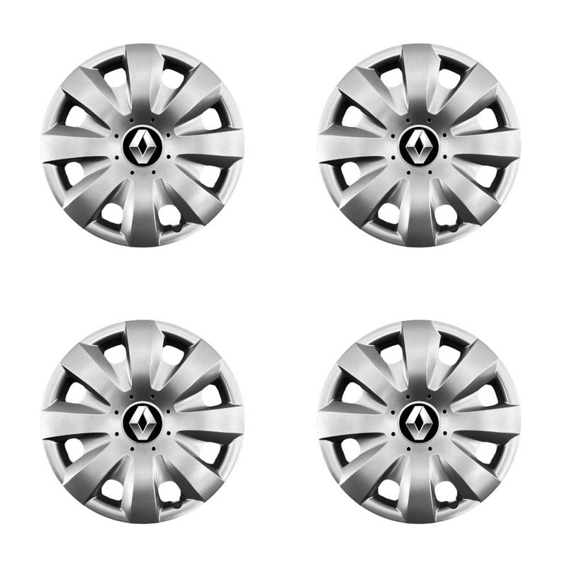 Auto si Moto - Anvelope si jante - Accesorii roti - Capace roti - Set 4 capace roti potrivite jantelor de 15 inchi (R15) compatibile gama Renault, model - 321 - Infinity.ro