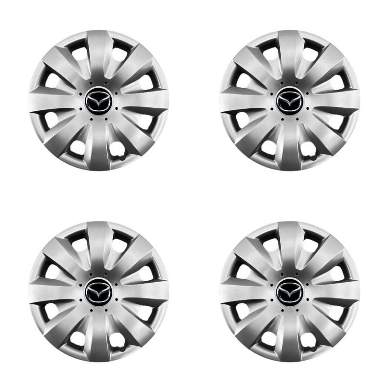 Auto si Moto - Anvelope si jante - Accesorii roti - Capace roti - Set 4 capace roti potrivite jantelor de 15 inchi (R15) compatibile gama Mazda, model - 321 - Infinity.ro