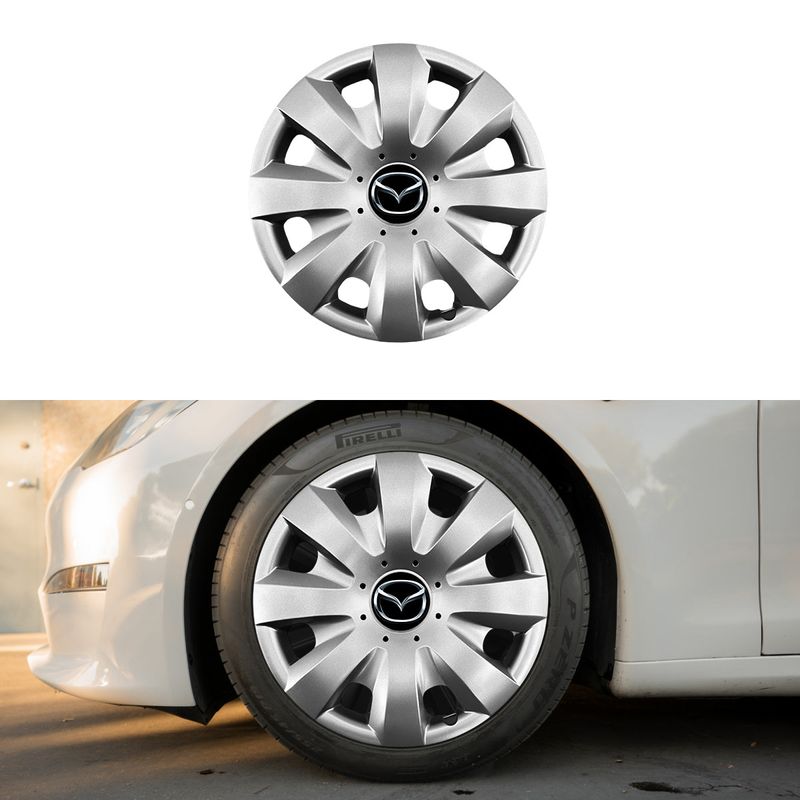Auto si Moto - Anvelope si jante - Accesorii roti - Capace roti - Set 4 capace roti potrivite jantelor de 15 inchi (R15) compatibile gama Mazda, model - 321 - Infinity.ro