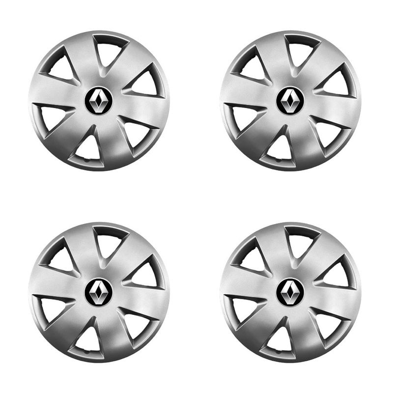 Auto si Moto - Anvelope si jante - Accesorii roti - Capace roti - Set 4 capace roti potrivite jantelor de 15 inch (R15) compatibile Renault, Model - 308 - Infinity.ro