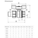Casa si Gradina - Sanitare - Instalatii hidro - Robineti - Robinet cu bila Giacomini R859X329, 1 1/4” filet interior x 1 1/4” filet exterior, maner T rosu, apa, alama cromata - Infinity.ro