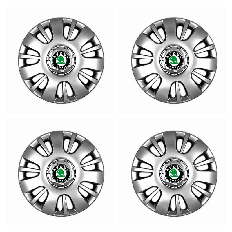 Auto si Moto - Anvelope si jante - Accesorii roti - Capace roti - Set 4 Capace Roti 16 inchi (R16) Compatibile Cu SKODA, model - 407 - Infinity.ro