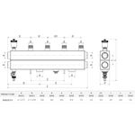 Casa si Gradina - Termice - Instalatii termice - Incalzire in pardosela - Distribuitor cu egalizare Giacomini R586SEY12, 2 iesiri, DN32, 2 zone independente, suprafata totala 800mp - Infinity.ro