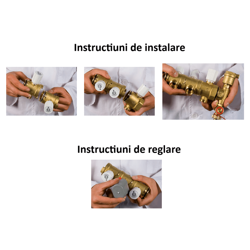 Casa si Gradina - Termice - Instalatii termice - Incalzire in pardosela - Set colector modular Giacomini R53VTY006, cu robinete de inchidere manuale, racord G1” x DN32 x B.18 - Infinity.ro