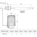 Casa si Gradina - Termice - Calorifere si accesorii - Accesorii calorifere - Cap termostat Giacomini R462LX011, cu capilar si piulita, 1/2” filet exterior, reglaj 20÷70 °C - Infinity.ro