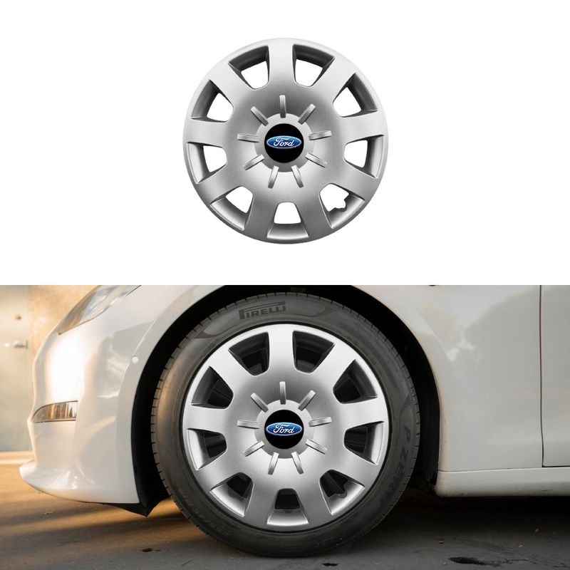 Auto si Moto - Anvelope si jante - Accesorii roti - Capace roti - Set 4 capace roti potrivite jantelor de 15 inch compatibile gama FORD model - 314 - Infinity.ro