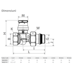 Casa si Gradina - Termice - Calorifere si accesorii - Accesorii calorifere - Robinet drept cu optiune termostatica Giacomini R402X133, filet exterior 1/2” x filet interior 1/2”, alama cromata - Infinity.ro