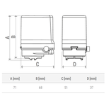 Casa si Gradina - Termice - Instalatii termice - Incalzire in pardosela - Actuator termo-electric Giacomini R473X221, 230V, normal inchis, pentru distribuitoare si robineti - Infinity.ro
