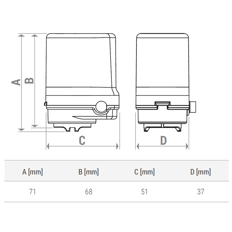 Casa si Gradina - Termice - Instalatii termice - Incalzire in pardosela - Actuator termo-electric Giacomini R473X221, 230V, normal inchis, pentru distribuitoare si robineti - Infinity.ro