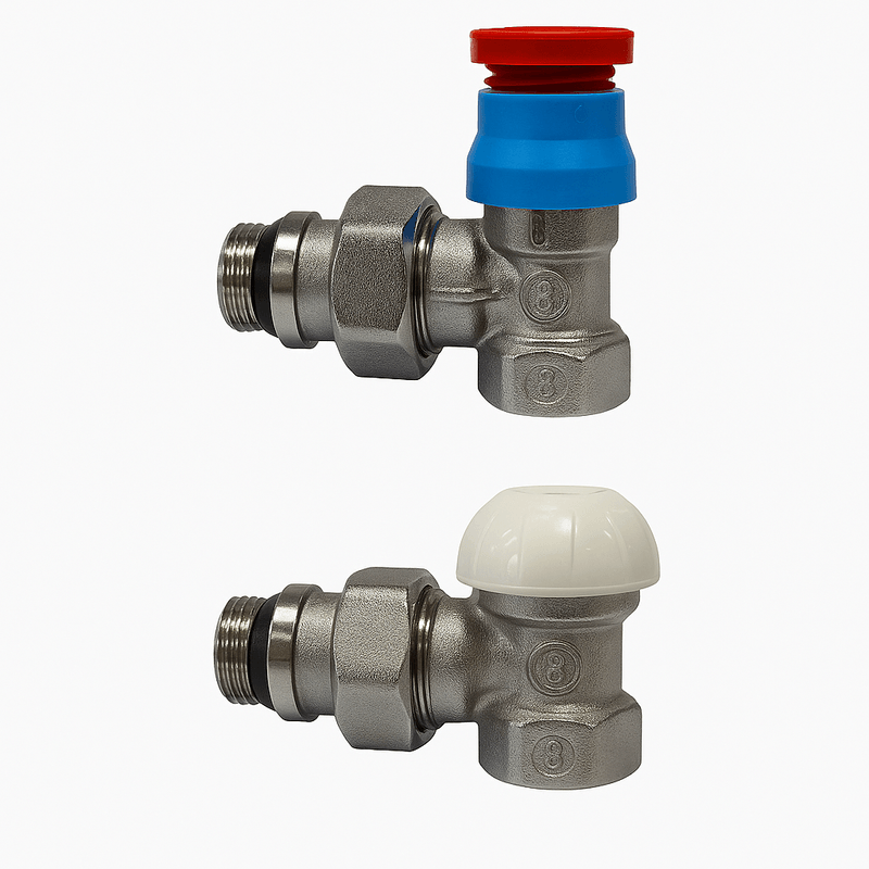 Casa si Gradina - Termice - Calorifere si accesorii - Accesorii calorifere - Kit robinet cu cap termostatic Giacomini R470 R470AX003, robinet unghiular 1/2”, ventil si robinet retur, adaptor - Infinity.ro