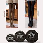 Fashion, accesorii si bijuterii - Femei - Lenjerie si pijamale femei - Sosete si ciorapi femei - Dres fals-translucid pentru iarna cu captuseala pufoasa - Negru, L/XL - Infinity.ro
