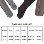 Fashion, accesorii si bijuterii - Femei - Lenjerie si pijamale femei - Sosete si ciorapi femei - Dres fals-translucid pentru iarna cu captuseala pufoasa - Negru, L/XL - Infinity.ro
