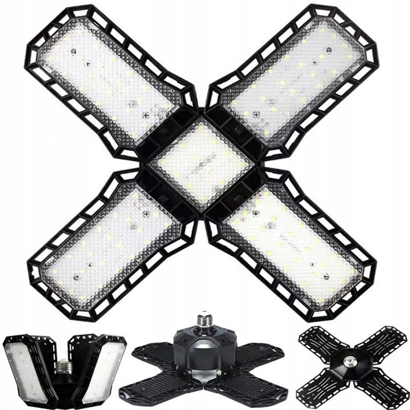 Casa si Gradina - Corpuri si surse de iluminat - Plafoniere, aplice si spoturi - Plafoniera LED 60W pentru garaj, structura pliabila, flux luminos 12000LM - Infinity.ro