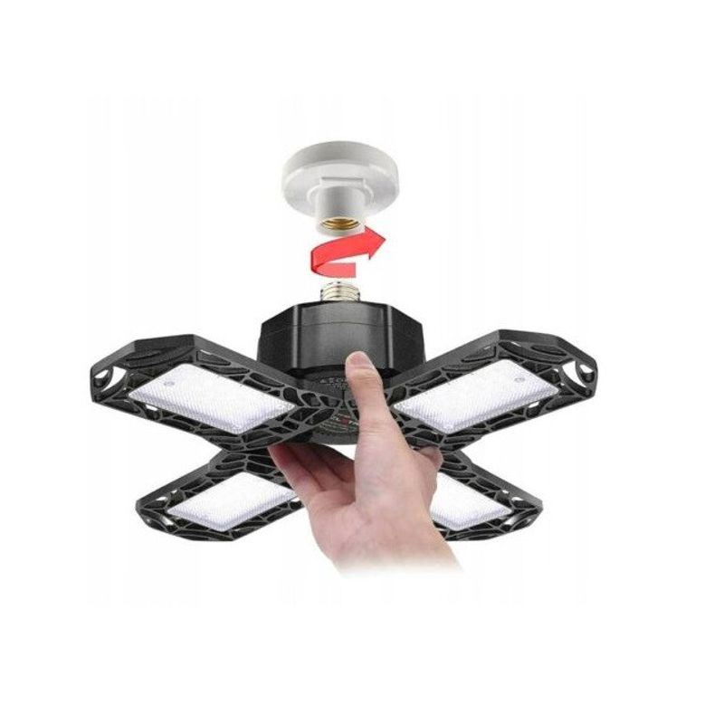 Casa si Gradina - Corpuri si surse de iluminat - Plafoniere, aplice si spoturi - Plafoniera LED 60W pentru garaj, structura pliabila, flux luminos 12000LM - Infinity.ro